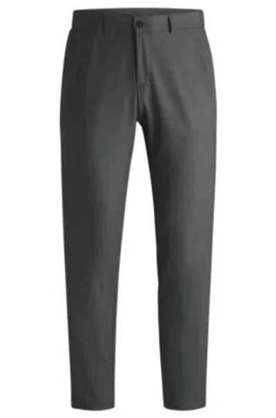 Hugo Boss Packable Slim-fit Trousers With Four-way Stretch In Grey