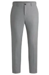 Hugo Boss Packable Slim-fit Trousers With Four-way Stretch In Silver