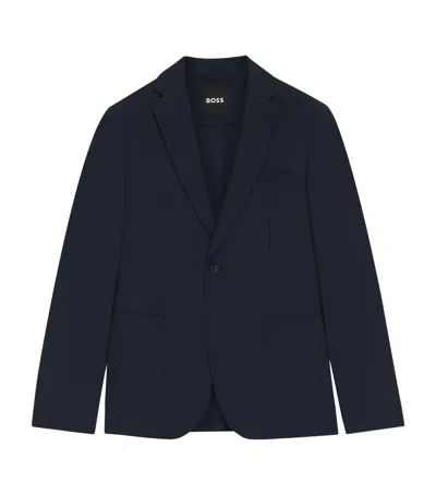 Hugo Boss Packable Stretch Jacket In Blue