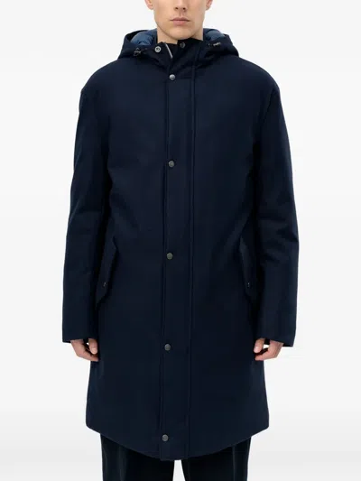 Hugo Boss Padded Coat In Blue