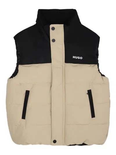 Hugo Boss Kids' Padded Colour-block Gilet In Multi