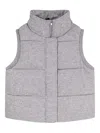 Hugo Boss Focrina Virgin Wool And Cashmere Sleeveless Jacket In Gray