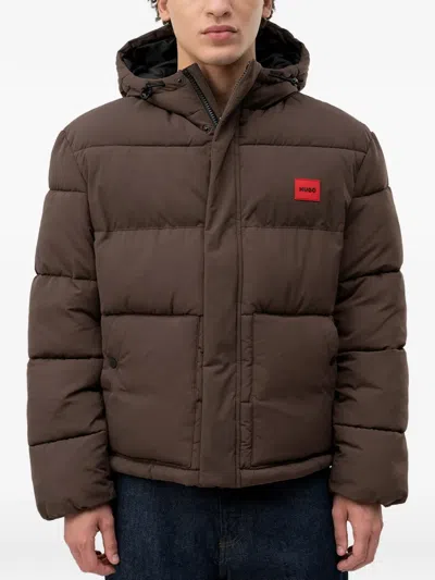 Hugo Boss Padded Hooded Jacket In Multi