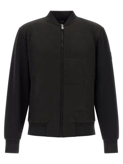 Hugo Boss Padded Hybrid Sweatshirt In Black