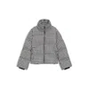Hugo Boss Padded Jacket With Houndstooth Pattern In Black
