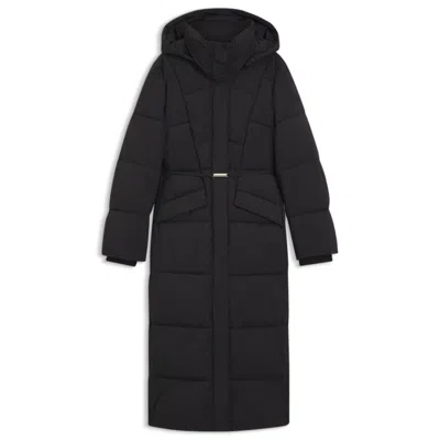 Hugo Boss Padded Jacket With Metal Belt Detail In Black