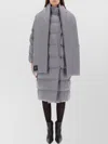 Hugo Boss Pashiza Reversible Long Down Jacket In Gray