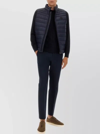 Hugo Boss Padded Sleeveless Vest High Neck In Blue