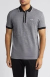 Hugo Boss Paddy 3 Polo In Black Heather