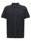 Hugo Boss Silk-cotton Polo Shirt With Zip Placket In Regular Fit In Blue