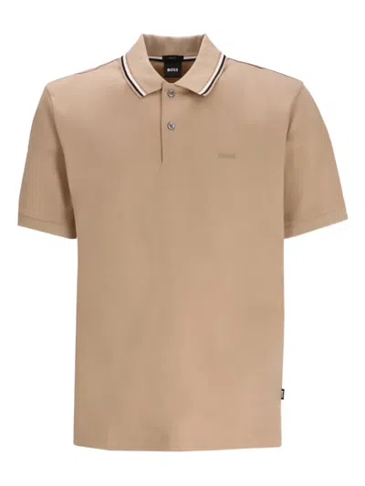 Hugo Boss Paddy Contrasting-collar Polo Shirt In Multi