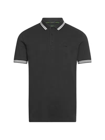 Hugo Boss Paddy Cotton-piqué Polo Shirt In Black