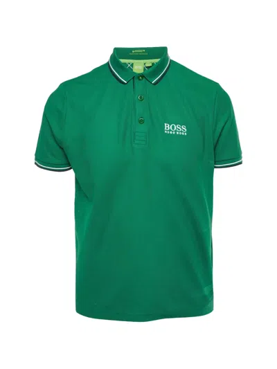 Pre-owned Hugo Boss Paddy Pique Polo Shirt In Green