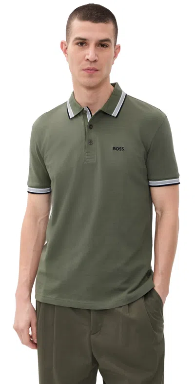 Hugo Boss Short-sleeve Polo Shirt In Green
