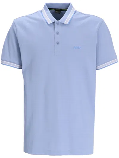 Hugo Boss Paddy 1 Cotton Polo Shirt In Blue