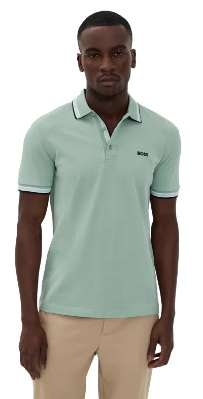 Hugo Boss Paddy Polo Shirt Iceberg Green