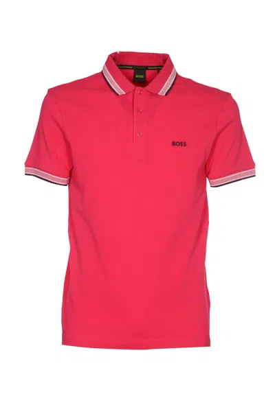 Hugo Boss Paddy Polo Shirt In Open Pink