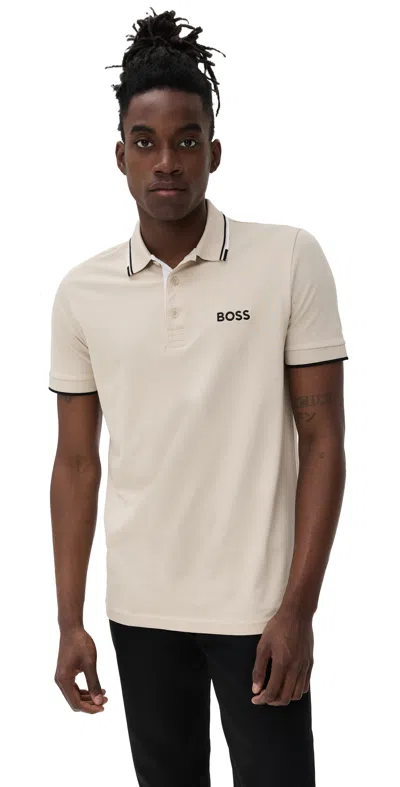 Hugo Boss Paddy Pro Polo Shirt Open Beige