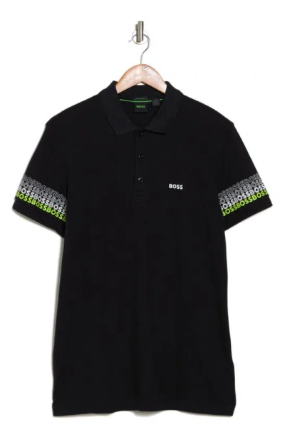 Hugo Boss Paddy Regular Fit Cotton Polo In Black