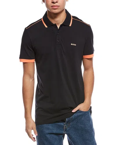 Hugo Boss Paddy Regular Fit Polo Shirt In Black