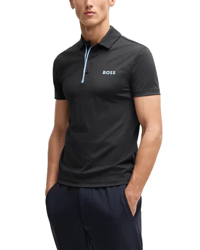 Hugo Boss Paddytech Pro Polo In Black