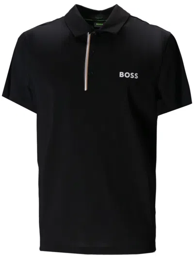 Hugo Boss Paddytech Pro Polo Shirt In Schwarz