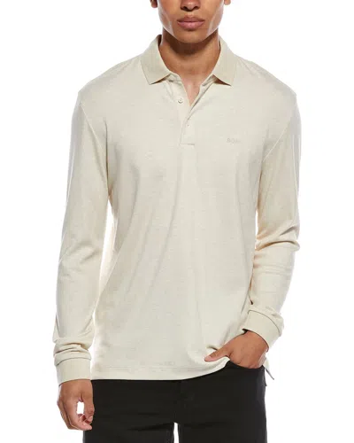 Hugo Boss Pado Logo Polo Shirt In White