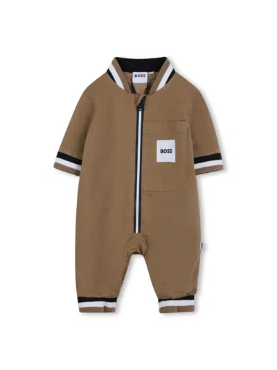 Hugo Boss Babies' Pagliaccetto In Brown