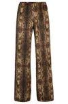 Hugo Boss Pajama Bottoms In Satin With Snake Print In Patterned