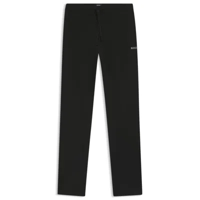 Hugo Boss Pajama Bottoms With Embroidered Logo In Black