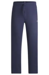 Hugo Boss Pajama Bottoms With Embroidered Logo In Dark Blue