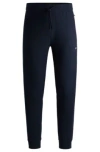 Hugo Boss Pajama Bottoms With Embroidered Logo In Dark Blue