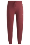 Hugo Boss Pajama Bottoms With Embroidered Logo In Light Red
