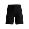 Hugo Boss Pajama Shorts With Embroidered Logo In Black