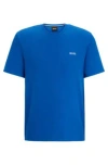 Hugo Boss Pajama T-shirt With Embroidered Logo In Blue