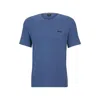 Hugo Boss Pajama T-shirt With Embroidered Logo In Blue