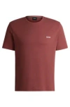 Hugo Boss Pajama T-shirt With Embroidered Logo In Light Red