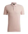Hugo Boss Pallas Logo-embroidered Polo Shirt In Nude