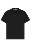 Hugo Boss Pallas Polo Shirt In Cotton Piqué With Logo Details In Black