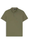Hugo Boss Pallas Polo Shirt In Cotton Piqué With Logo Details In Green