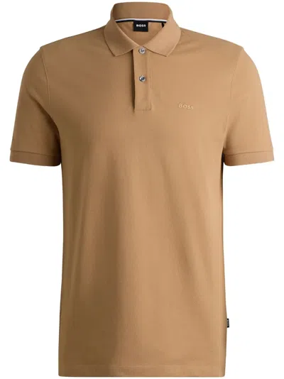 Hugo Boss Pallas Polo Shirt In Neutrals