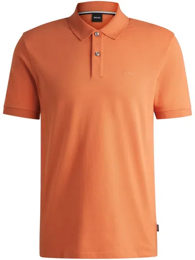 Hugo Boss Pallas Polo Shirt In Orange
