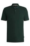 Hugo Boss Pallas Regular-fit Polo Shirt In Cotton In Open Green