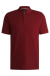 Hugo Boss Pallas Regular-fit Polo Shirt In Cotton With Embroidered Logo In Red