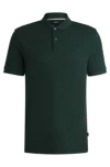 Hugo Boss Pallas Regular-fit Polo Shirt In Cotton With Embroidered Logo In Light Green