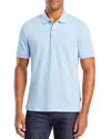 Hugo Boss Buttoned Short-sleeve Polo Shirt In Light Pastel/blue