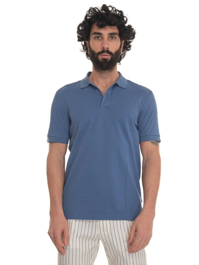 Hugo Boss Pallas Short Sleeve Polo Shirt In Cornflower Blue