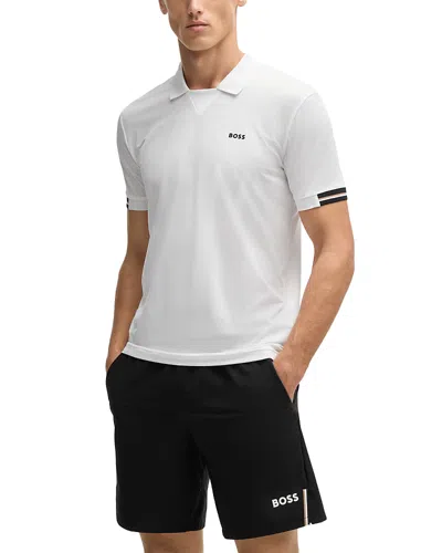 Hugo Boss Palle Mesh Polo In White