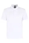 Hugo Boss Regular-fit Polo Shirt In Cotton And Linen In White