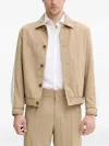 Hugo Boss Boss Beige Jacket With Buttons In Brown